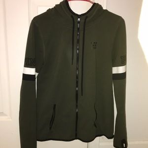 Olive green VS Pink sweater